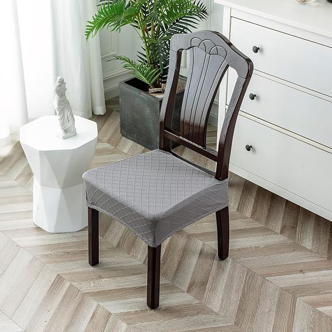 Genina Waterproof Seat Covers for Chairs Seat Covers for Dining Room Chair Slipcovers Kitchen Chair Covers Dining Chair Covers