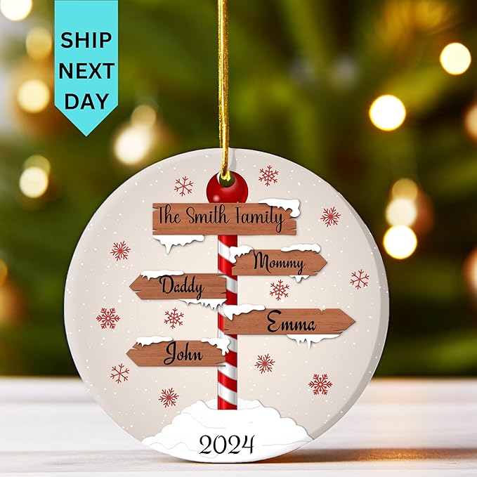 Family 2025 Ornament, Personalized Shake Ornament, Christmas Tree, Shaker Gift