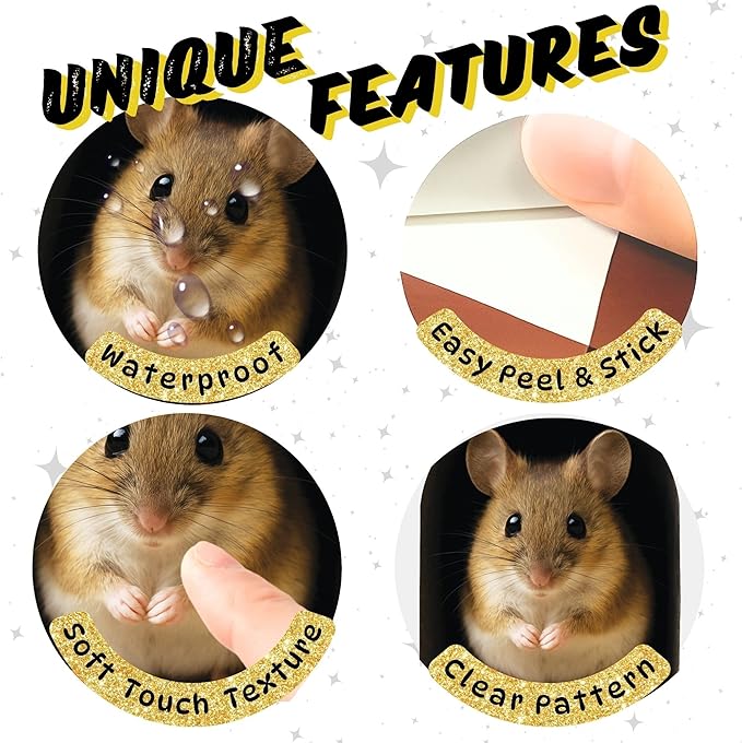 Realistic Mouse Hole Wall Sticker – 3D Mouse Hole Design for Baseboards, Walls & Doors – Removable Vinyl Home Décor – MICESTERPIECE