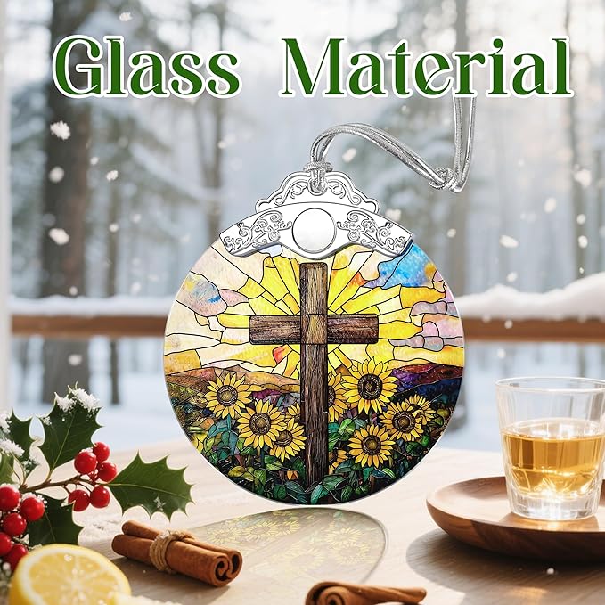 Christmas Ornaments: Christian Cross Ornament, Christmas Tree Decorations, Religious Holiday Decor, Stocking Stuffers, Gift Ideas, Xmas Gift & Christian Gifts, Religious Gifts