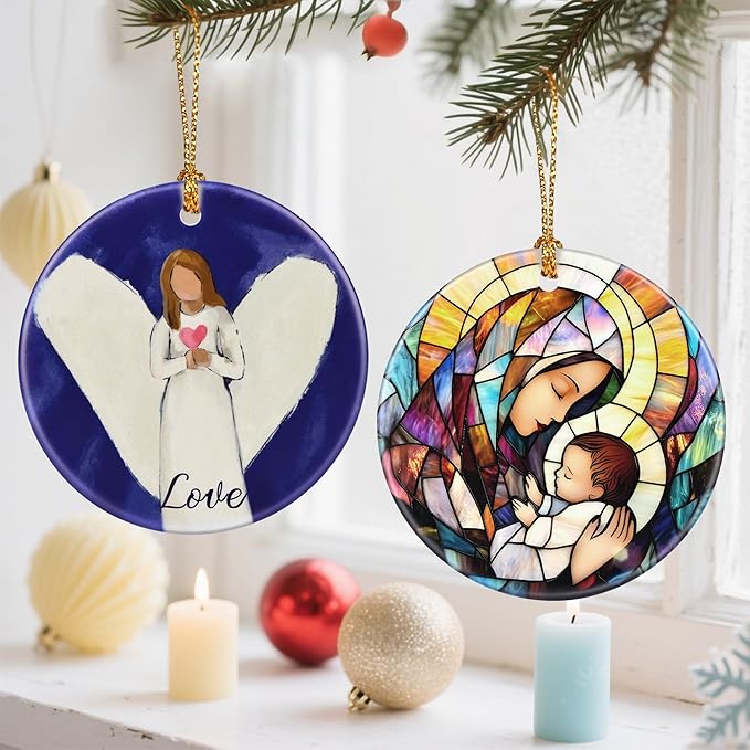 Love Angel Christmas Ornament, Christmas Tree Ornaments, Keepsake Ornaments, Holiday Decor, Angel Gift, Holiday or Xmas Gifts, Gifts for Friends and Family