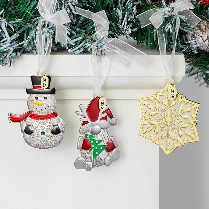 Laraine Christmas Tree Ornaments – 2025 Hanging Decorative Pendant of Tree Car Charm Holiday Keepsake Gift Home Decor (Snowman (2025))
