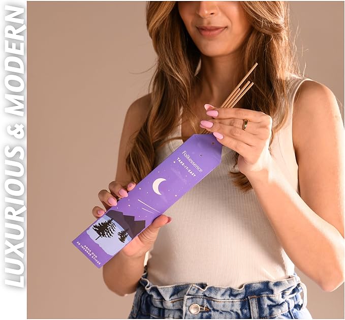 Folkulture Sleep Incense Sticks | Set of 6 (120-Sticks) | 45 Mins Burn Time | Relaxing Scents for Calm & Deep Sleep | Organic & Non Toxic Sleep Incense for Women