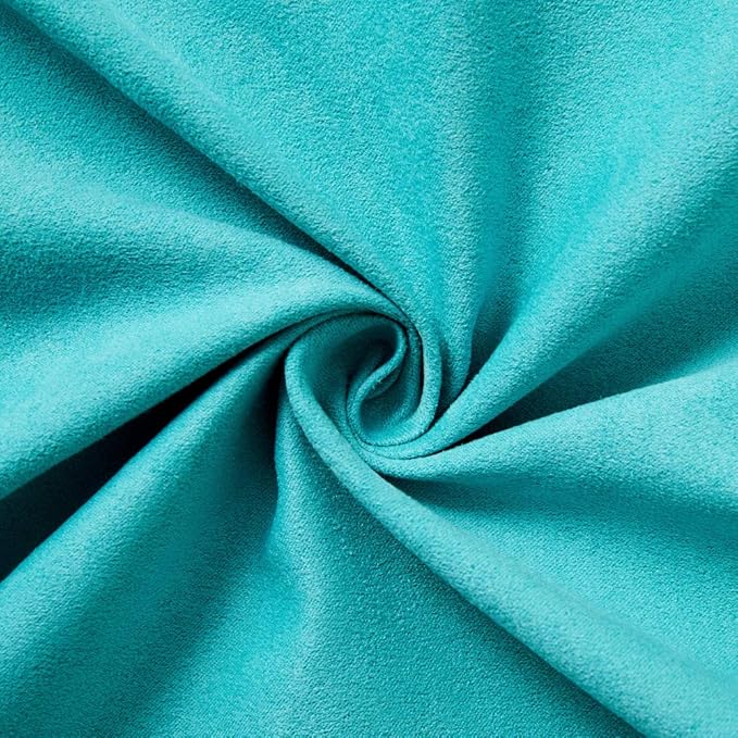 Fancy Homi 2 Packs Premium Faux Suede Decorative Throw Pillow Covers, Super Soft Square Pillow Case,Solid Cushion Cover for Couch/Sofa/Bedroom (18" x 18", Set of 2, Turquoise)