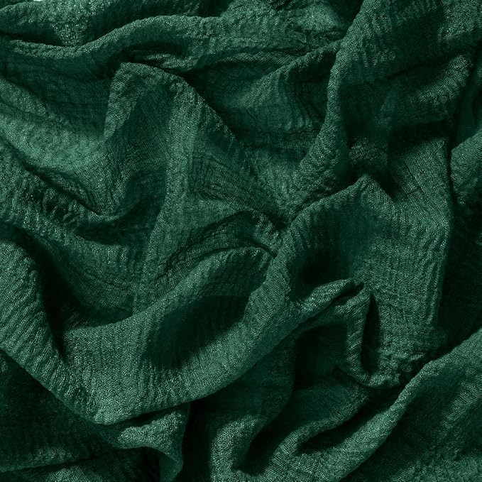Socomi Emerald Green Valentine's Day Cheesecloth Table Runner Gauze 120 Inch Rustic Boho Cheese Cloth Runner for Wedding Party Baby Bridal Shower Centerpiece Decoration Holiday Home Decorations
