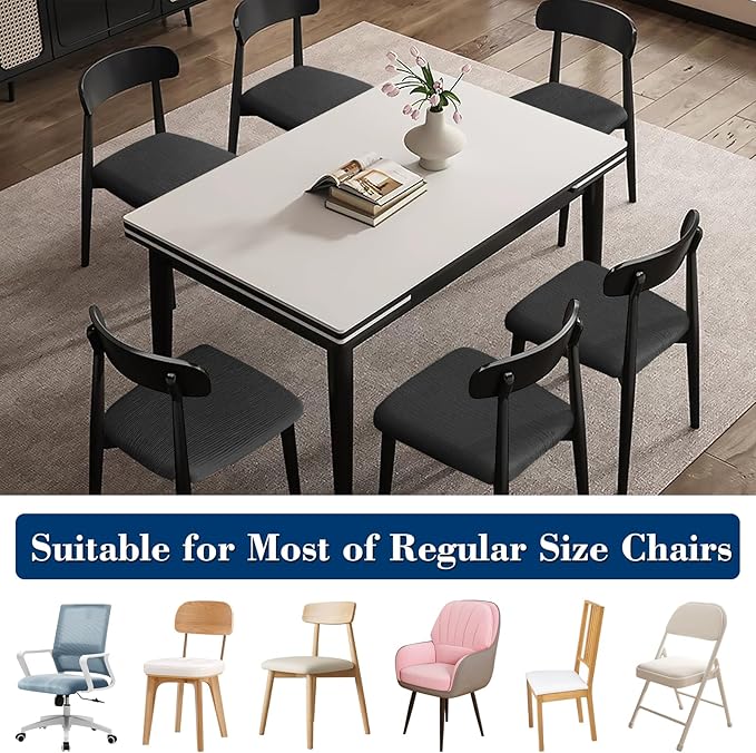 Dining Chair Seat Covers, Washable Dining Room Chair Seat Covers Set of 6, Removable Kitchen Seat Covers Chair Covers for Dining Chairs