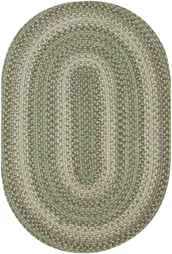 Homespice Grassland Braided Oval Area Rugs 4x6' - Country Style Jute Braided Rugs for Bedroom and Living Room