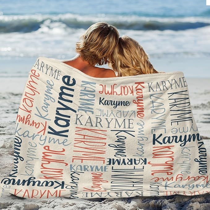 Personalized Name Blanket for Kids and Adult Customized Blanket for Boys Girls Baby Personalized Blanket and Throws Super Soft
