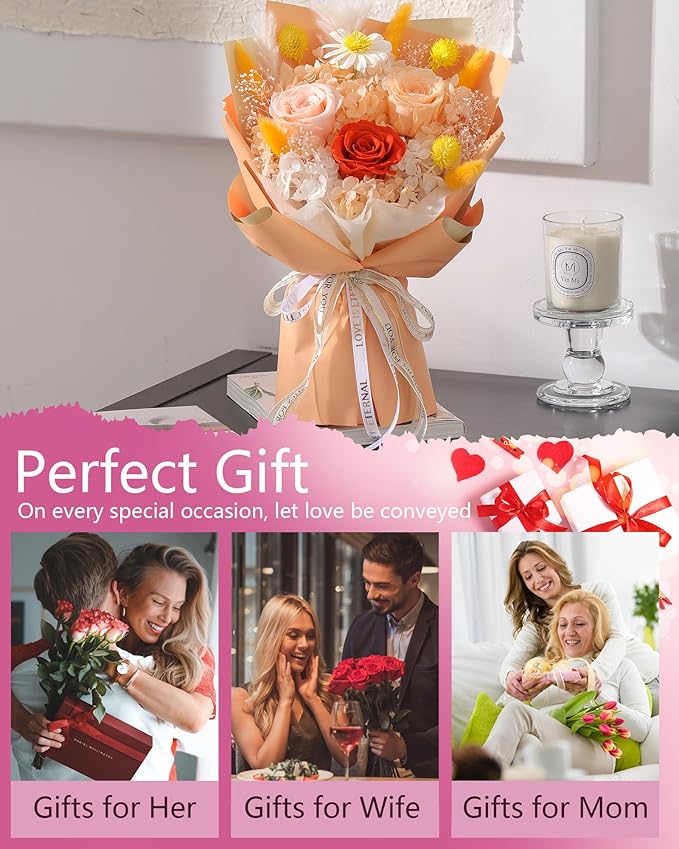 Flowers Gifts for Mom,Flowers Roses Bouquet Gifts for Women,Wife,Grandma and Best Friend/Flower for Delivery Prime/Yellow Rose