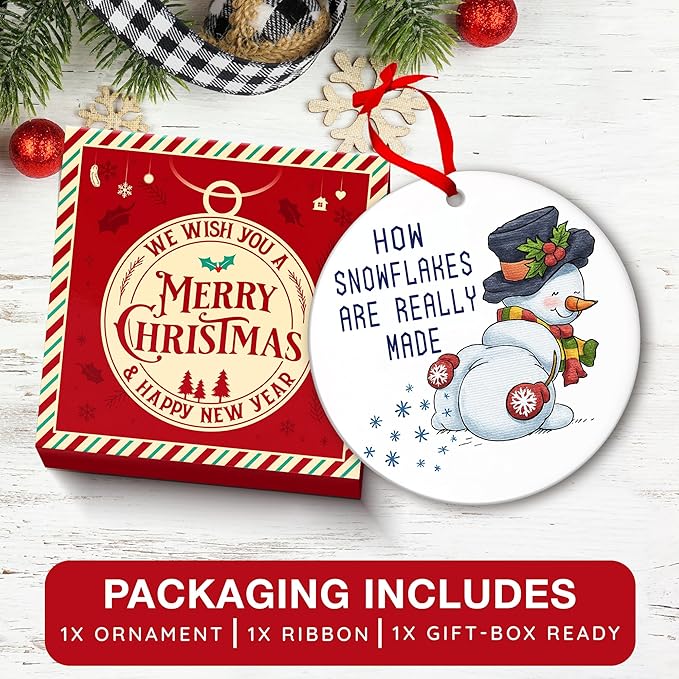 Snowman Ornaments for Christmas Tree - Great Ornaments for Kids, Unique Gifts for Holiday, Ideal Snowman Gifts for Holiday Decor, Perfect Addition for Christmas Collection