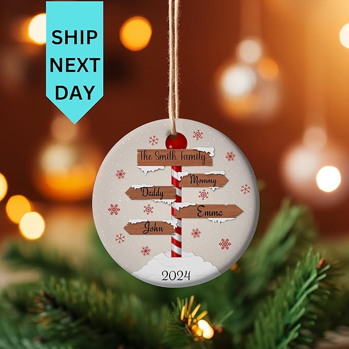 Family 2025 Ornament, Personalized Shake Ornament, Christmas Tree, Shaker Gift