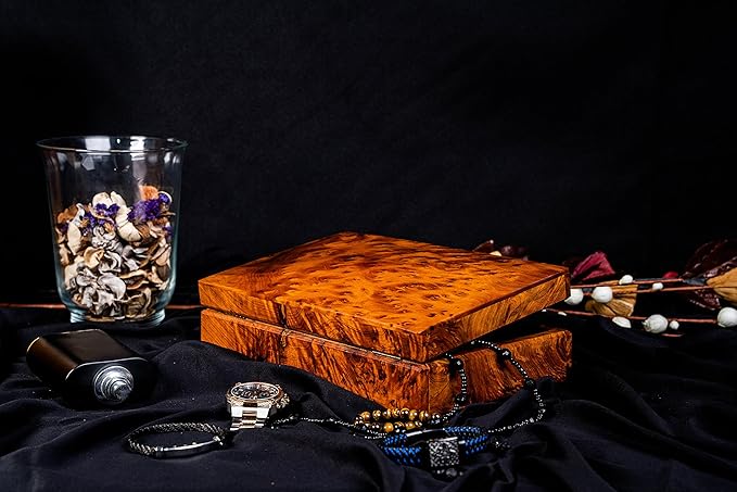 Hand Carved Wooden Multipurpose Keepsake Jewelry Decorative Art Box Storage Organizer (Large wood Box,Antique)(X-Large 2)