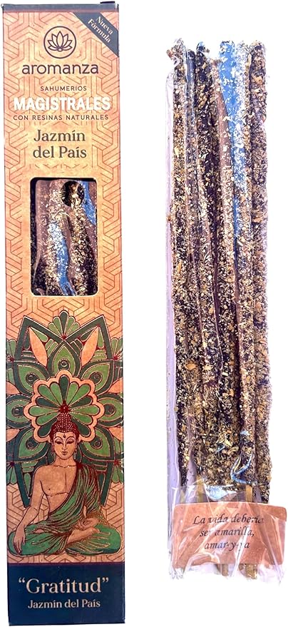 Masterful Incense Sticks 8 u - Jasmine “Relaxation” – Floral & Calming Aromatherapy with Sandalwood, Champa & Neroli – Uplifts Mood. Aromanza
