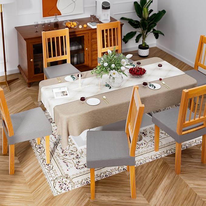 Dining Room Chair Covers,Soft Removable Washable,Dining Room Chair Covers Set of 6,Printed,Floral Pattern,Pet Friendly Furniture Protector Seat Cover,Universal Fit for Hotel