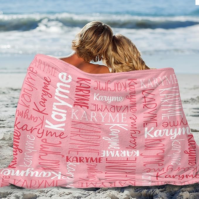 Personalized Name Blanket for Kids and Adult Customized Blanket for Boys Girls Baby Personalized Blanket and Throws Super Soft