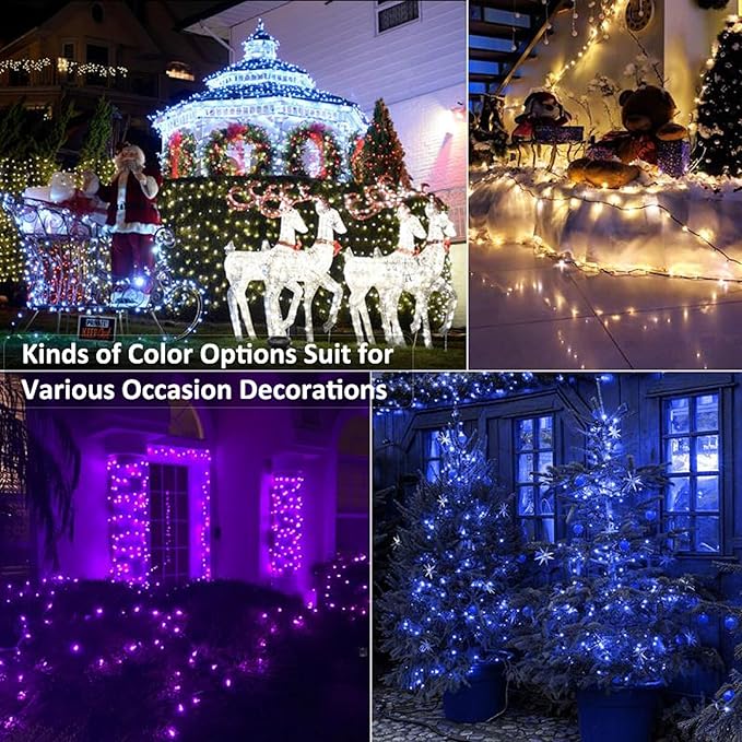 BrizLabs RGB + Warm White Christmas Lights, 98.5FT 300 LED Color Changing String Lights with Remote, Red White Christmas Light, Twinkle Mini Light Dimmable Tree Light for Indoor Outdoor Xmas Halloween