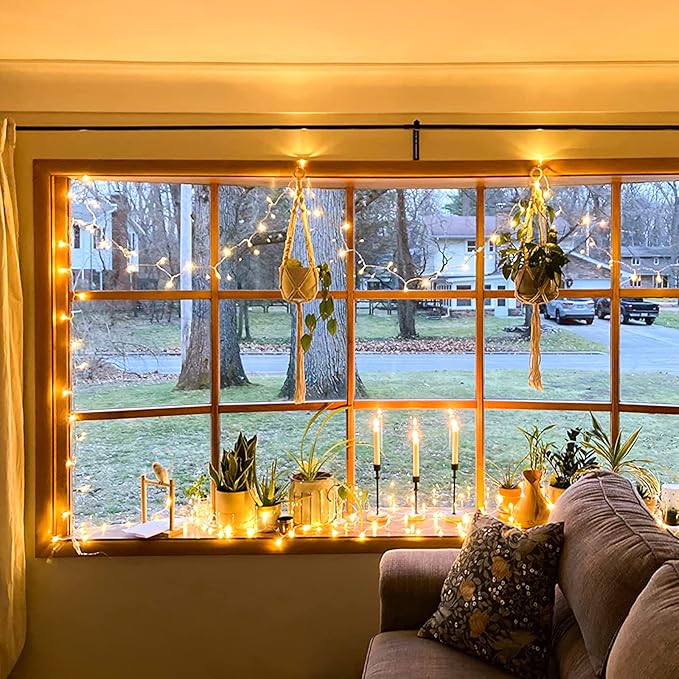 JMEXSUSS 400 LED Christmas Lights Indoor Outdoor, 132 ft Warm White String Lights Plug in with Remote, 8 Modes Twinkle Christmas Tree Lights for Bedroom Outside Patio Home Party Xmas Holiday Decor