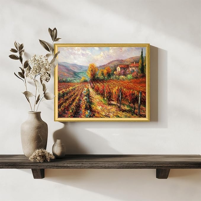 Art Shoppe Framed Print Wall Art, Vintage Wall Décor for Living Room, Bedroom, Office, High-Resolution Image on Premium Art Paper, 3/4" Frame with Plexiglass Front, Ready to Hang, 17"x21"