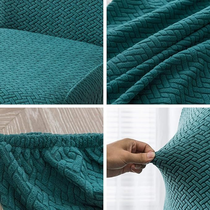 Genina Chair Covers for Dining Room Chair Covers Dining Chair Slipcovers Stretch Kitchen Parsons Chair Cover (Teal, 2 PCS)
