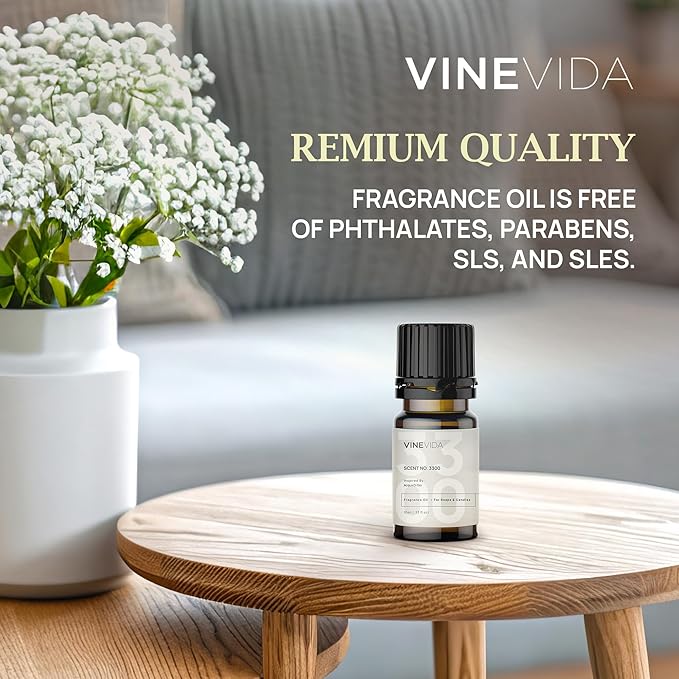 VINEVIDA Scent NO. 1307 Fragrance Oil - 10mL - Inspired by: Mousse De Chene 30 Fragrance Oil for Candle Making - Made in USA Candle Scents Scents for Soap Making