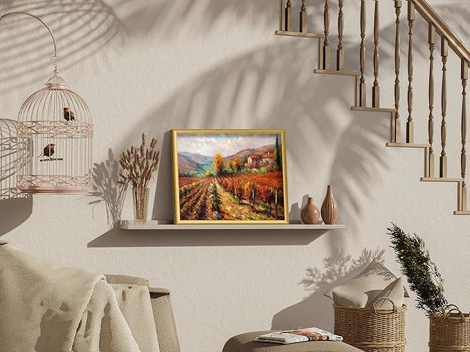 Art Shoppe Framed Print Wall Art, Vintage Wall Décor for Living Room, Bedroom, Office, High-Resolution Image on Premium Art Paper, 3/4" Frame with Plexiglass Front, Ready to Hang, 17"x21"