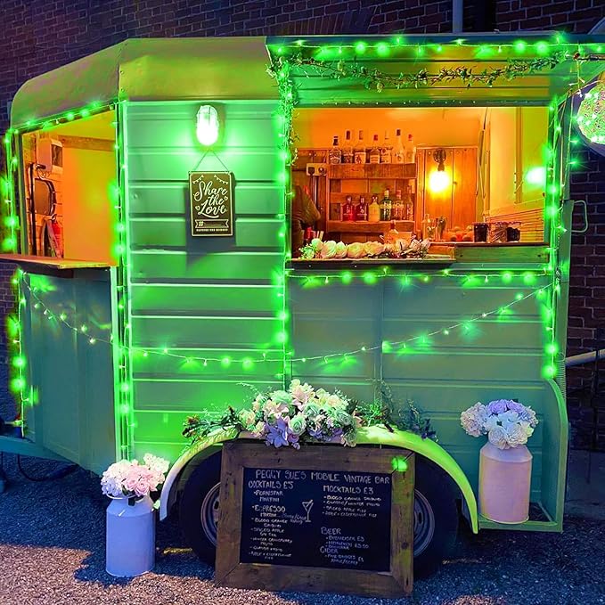 500 LED Green Christmas Lights Outdoor, 165ft Green String Lights Indoor Clear Wire 8 Modes Waterproof Plug in Twinkle Fairy Lights with Timer Memory for Room Tree Party Decorations