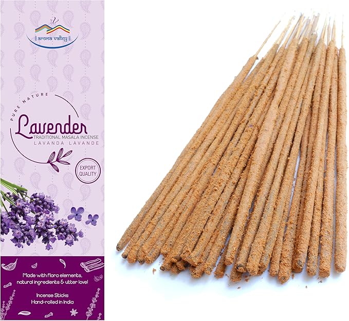 Lavender Incense Sticks - Traditional Handcrafted Masala Incense - 40 to 50 Sticks Approx.