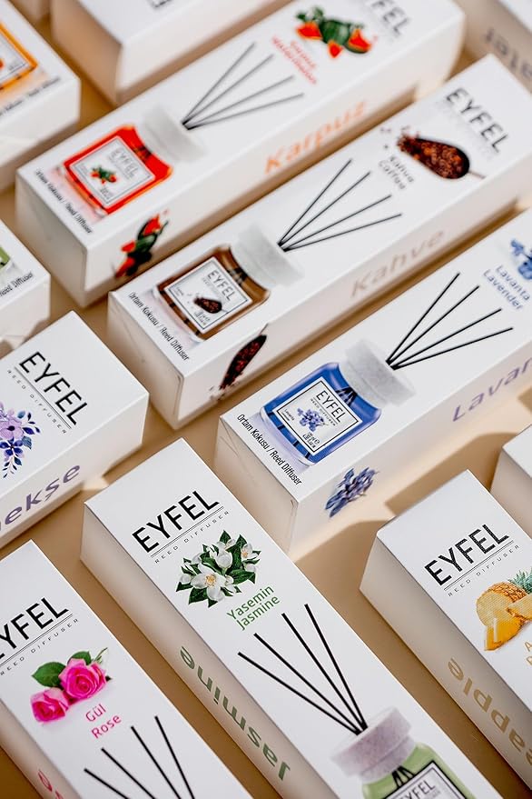 EYFEL Reed Diffusers for Home – Pineapple Reed Diffuser Set 4.05 fl oz Oil Diffuser Sticks, Bathroom Diffuser, Home Fragrances, Scented Sticks, Home Decor