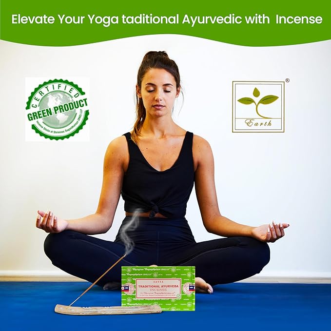 Raajsee Satya Traditional Ayurveda Incense Sticks, Nagchampa 15gmx12 Pack (12 Sets of 15g, 160 Pieces Total) with Raajsee Incense Holder