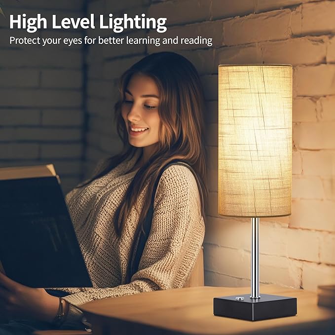 AVV Cordless Table Lamp with Dimmable, Rechargeable 3 Modes Battery Powered Bedside Lamp, Battery Operated Lamps for Night Stand, Touch Lamp for Bedroom, Living Room, Reading Room, 15 Inch Grey