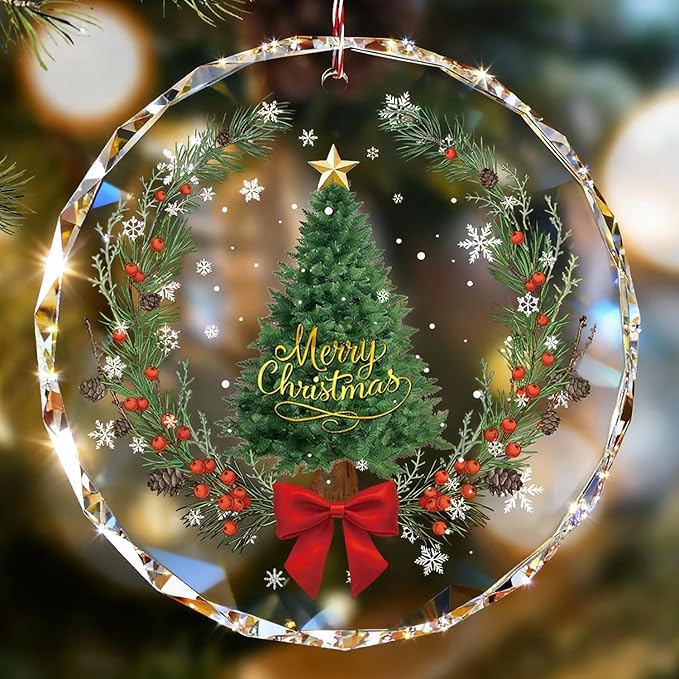 Bemaystar Crystal Christmas Ornaments, Christmas Ornaments 2025,Christmas Tree Decorations Ornaments