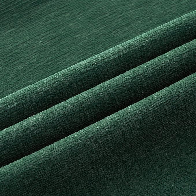 MIULEE Dark Green Couch Pillow Covers 18x18 Inch, Set of 2 Soft Chenille Decorative Square Throw Pillow Covers Christmas Farmhouse for Sofa Living Room Bed