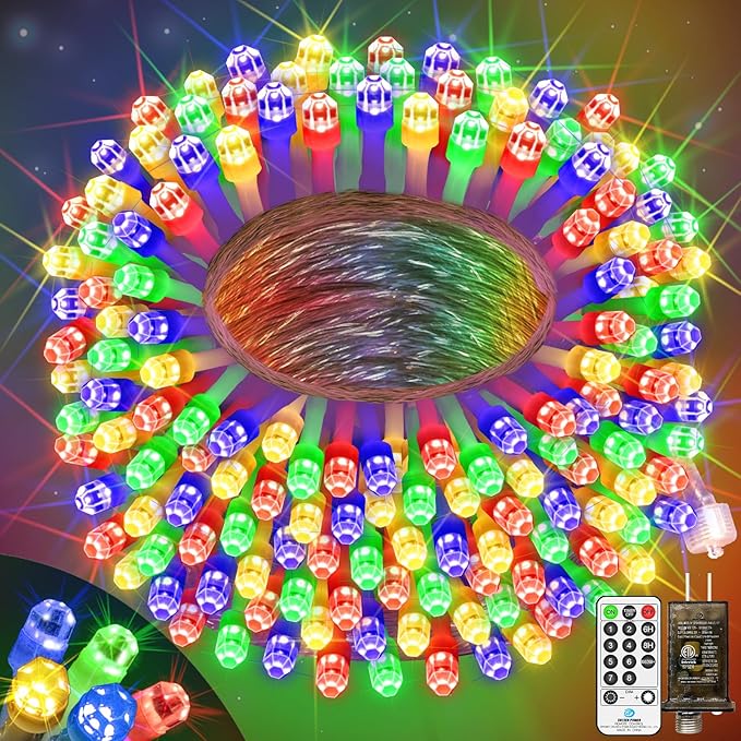 115 FT 350 LED Christmas Lights Fairy Lights 8 Modes & Timer Connectable Twinkle Plug in Outdoor Waterproof LED String Lights for Bedroom Xmas Tree Party Holiday Decorations(Multicolor)