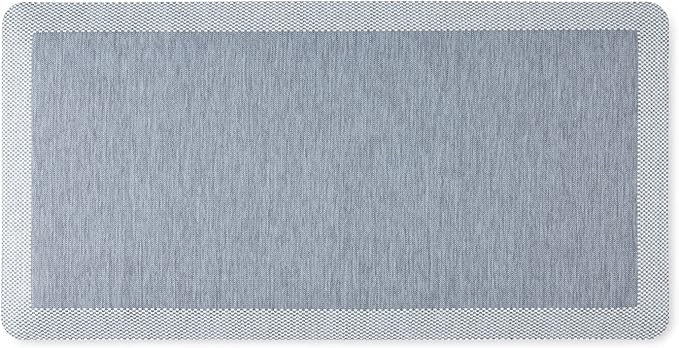Martha Stewart Mira Modern Heathered Anti-Fatigue Air-Infused Kitchen Mat, Blue, 19.6"x39"