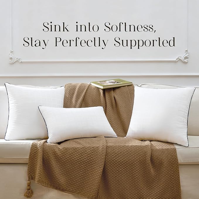 Phantoscope 18x18 Pillow Inserts, Decorative Throw Pillow Inserts with 100% Cotton Jacquard Cover, Virgin Fiber Pillow Sham Stuffer, Square Couch Cushion Pillows, Pack of 1, 18x18 Inch