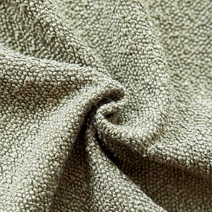 Foindtower Pack of 2 Textured Boucle Throw Pillow Covers Accent Solid Pillow Cases Cozy Soft Decorative Couch Cushion Case for Chair Sofa Bedroom Living Room Home Decor 18x18 Inch Dirty Sage Green