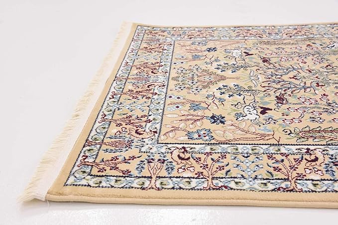 Unique Loom Narenj Collection Area Rug - Bristol (3' x 13' 1" Runner, Beige/ Blue)