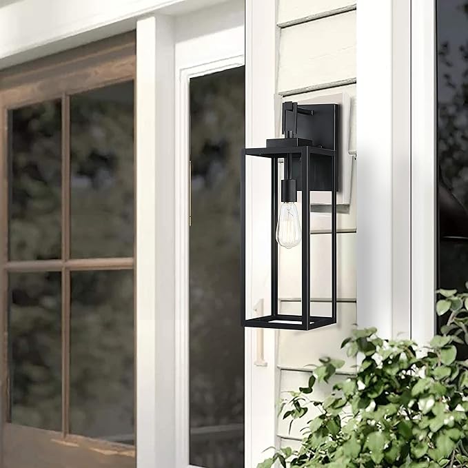 22" Large Black Outdoor Sconce, 22 Inch Outdoor Wall Lantern for House Exterior Wall Light for Garage Wall Sconce Extra Large Porch Light for House Outside, E26, 1 Pack