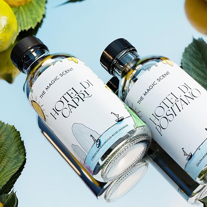 The Magic Scent Hotel Di Capri Hotel Scent Diffuser Oil - Cold-Air & Ultrasonic Fragrance Oil for Diffuser Inspired by Capri, Italy - Essential Oils for Diffusers Aromatherapy - 4 fl oz, 120 mL