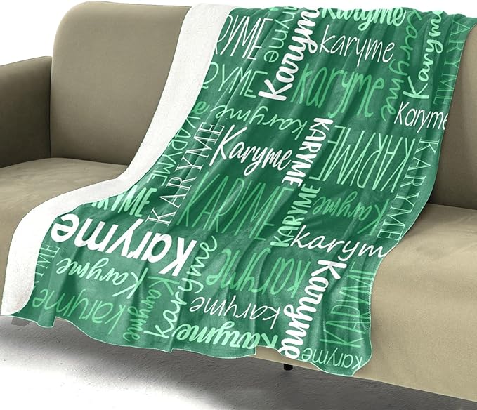 Personalized Name Blanket for Kids and Adult Customized Blanket for Boys Girls Baby Personalized Blanket and Throws Super Soft