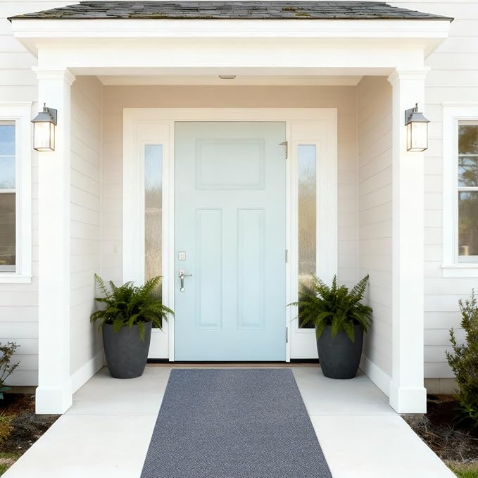 iCustomRug Entryway Door Mat – 3x6ft Charcoal, Indoor/Outdoor, Non-Slip Rubber Backing, Low-Profile All-Weather Carpet, Non-Shedding & Easy Care, Entryway Mat Ideal for High Traffic Areas