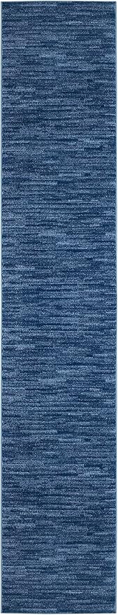 Nourison Home Essentials 2'2" x 12' Navy Blue Outdoor Rug