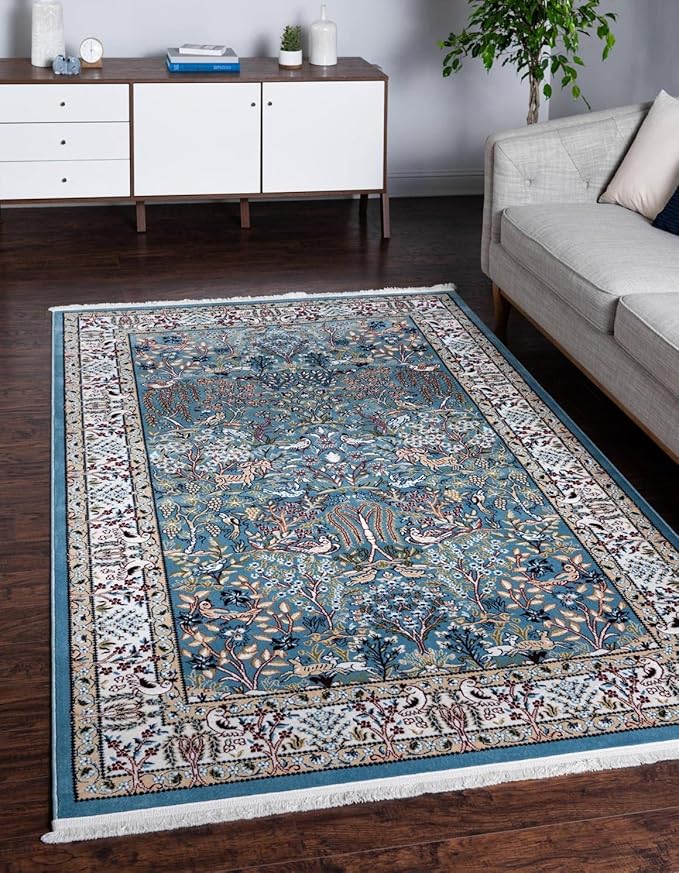Unique Loom Narenj Collection Area Rug - Bristol (2' 7" x 4' 1" Rectangle, Blue/ Beige)