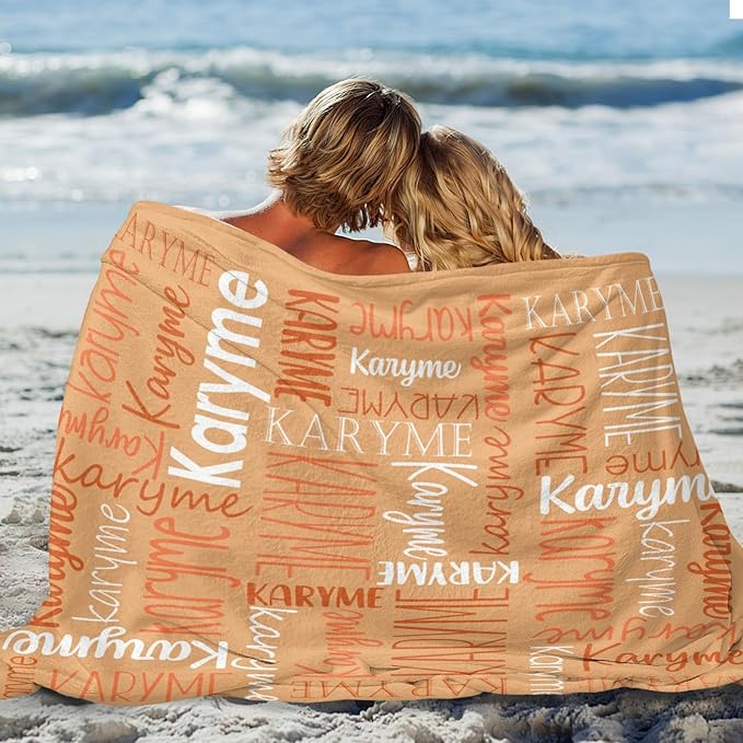 Personalized Name Blanket for Kids and Adult Customized Blanket for Boys Girls Baby Personalized Blanket and Throws Super Soft