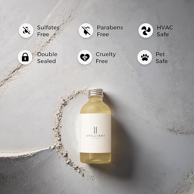 Brilliant Scents Santorini Sunset Fragrance Oil 200ml - Premium Diffuser Oil for Home, Office, Hotels - Long Lasting, Plant-Based, Meets IFRA Standards, USA-Made - Ivy, Magnolia, Oud
