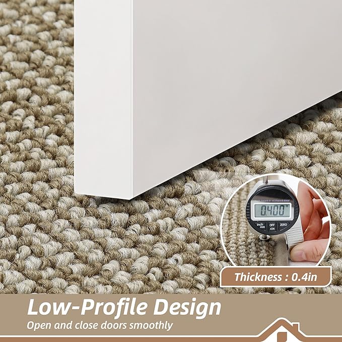 BEQHAUSE Dirt Trapper Door Mat 20" x 32", Non-Slip Washable Doormats Entrance Mat, Dirt Resistant and Absorbent Welcome Mat, Low Profile Floor Mats for Front Back Door and Entryway, Light Beige