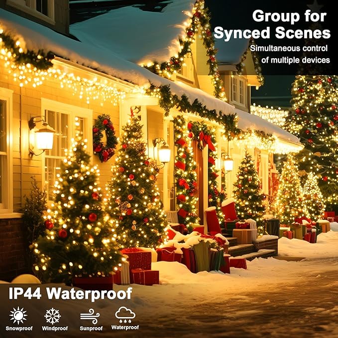 328 FT 1000 LED String Lights Outdoor Indoor, Christams String Lights Waterproof 8 Modes & Timer, Fairy Lights Plug in for Bedroom, Weeding, Patio, Party, Holiday,Christmas Decor (Warm White)