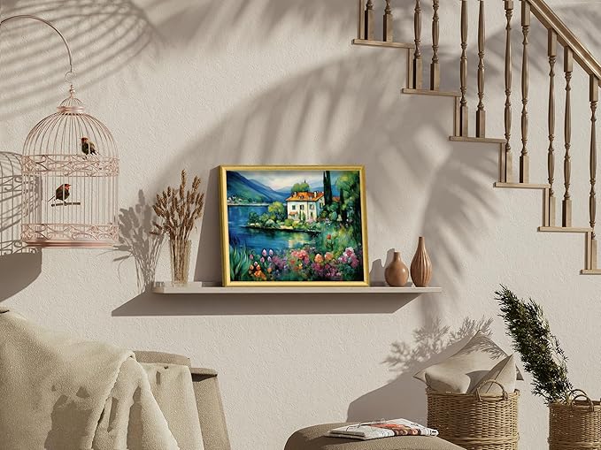 Art Shoppe Framed Print Wall Art, Vintage Wall Décor for Living Room, Bedroom, Office, High-Resolution Image on Premium Art Paper, 3/4" Frame with Plexiglass Front, Ready to Hang, 17"x21"