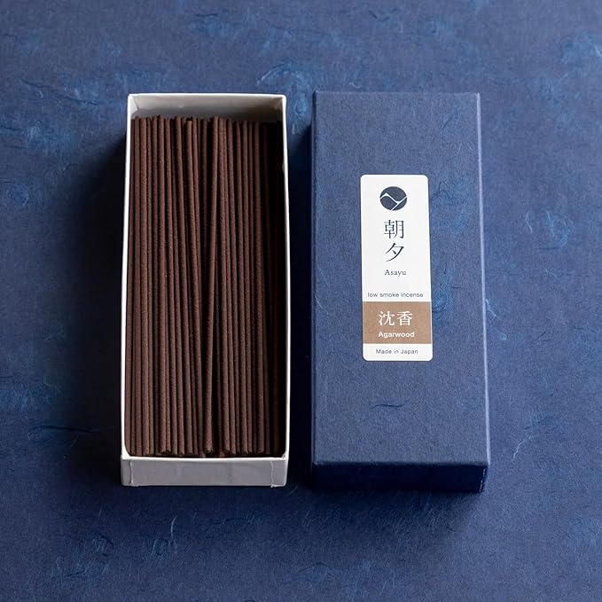 Asayu Japan Low Smoke Incense Sticks Agarwood Scent (40gr), Made in Japan Quality - Agarwood 40gr