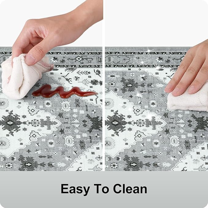 Collive Boho Anti Fatigue Kitchen Mats Sets 2 Piece Non Skid Kitchen Mats for Floor Cushioned Kitchen Rugs and Mats Waterproof Ergonomic Comfort Standing Mat Runner for Kitchen,Home,Office,Laundry